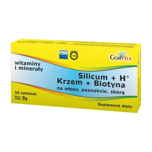 Biotyna 75 µg + Krzem 15 mg 30 tabletek [Gorvita] - Gorvita