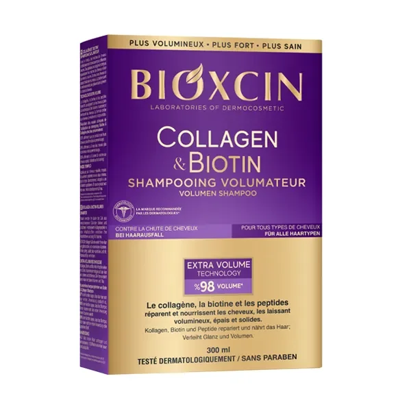 Bioxcin Collagen & Biotin Szampon wzmacniająco-odbudowujący 300ml - Bioxcin