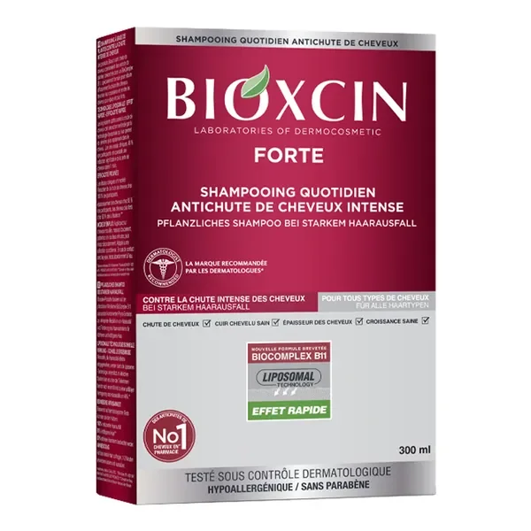Bioxcin Forte szampon ziołowy przeciw silnemu wypadaniu włosów 300ml - Bioxcin