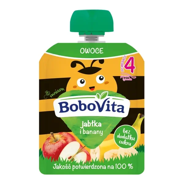 BoboVita jabłka i banany mus 4m+ 80g - BoboVita