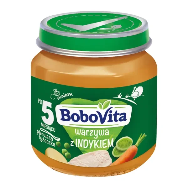 BoboVita warzywa z indykiem 5m+ 125g - BoboVita