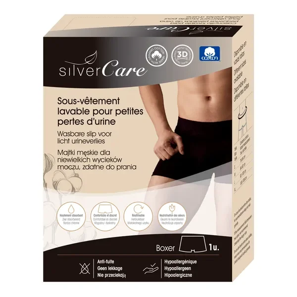 Bokserki męskie na nietrzymanie moczu rozmiar L 1 szt. [Silver Care] - Silver Care