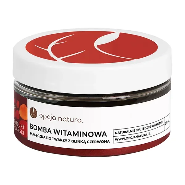 Bomba witaminowa maseczka do twarzy z glinką czerwoną 100 ml [Opcja Natura] - Opcja Natura