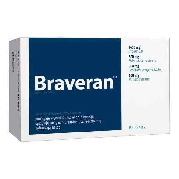Braveran suplement na libido 8 tabletek [Braveran] - Braveran