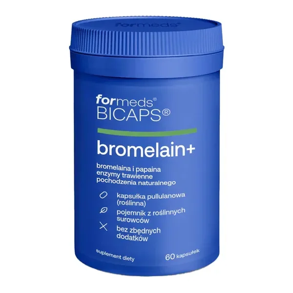 Bromelaina 500mg + Papaina 200mg 60 kapsułek [Formeds Bicaps] - Formeds Bicaps