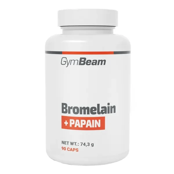 Bromelaina + Papaina 1500mg + 240mg 90 kapsułek [GymBeam] - GymBeam