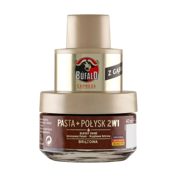 Bufalo pasta połysk 2w1 brązowa 40ml - Bufalo