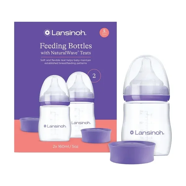 Butelki ze smoczkami NaturalWave rozmiar S 2x160ml [Lansinoh] - Lansinoh