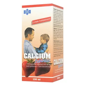 Calcium Polfarmex syrop truskawkowy 150 ml [POLFARMEX] - POLFARMEX