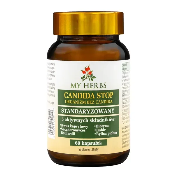 Candida Stop z kwasem kaprylowym 60 kapsułek [My Herbs] - My Herbs