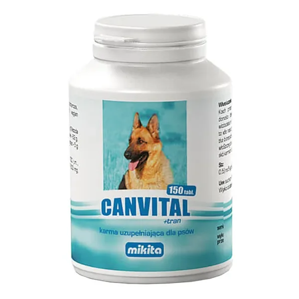 Canvital + tran karma uzupełniająca dla psów 150 tabletek [Mikita] - Mikita