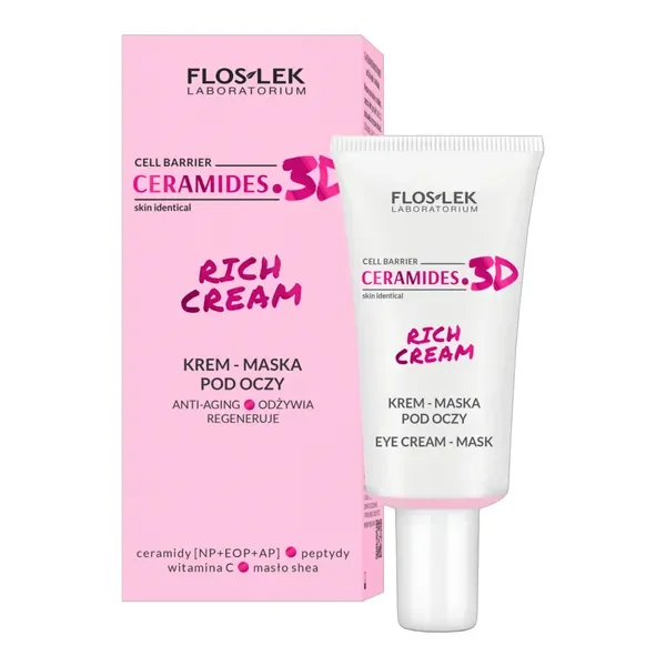 Ceramides 3D Rich Cream krem-maska pod oczy 30ml [FlosLek] - FlosLek Laboratorium
