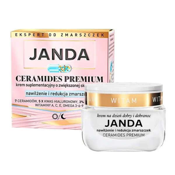 Ceramides Premium krem nawilżający i redukujący zmarszczki 50ml [Janda] - Janda