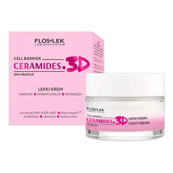 Ceramides.3D lekki krem nawilżający 50ml [FlosLek] - FlosLek Laboratorium