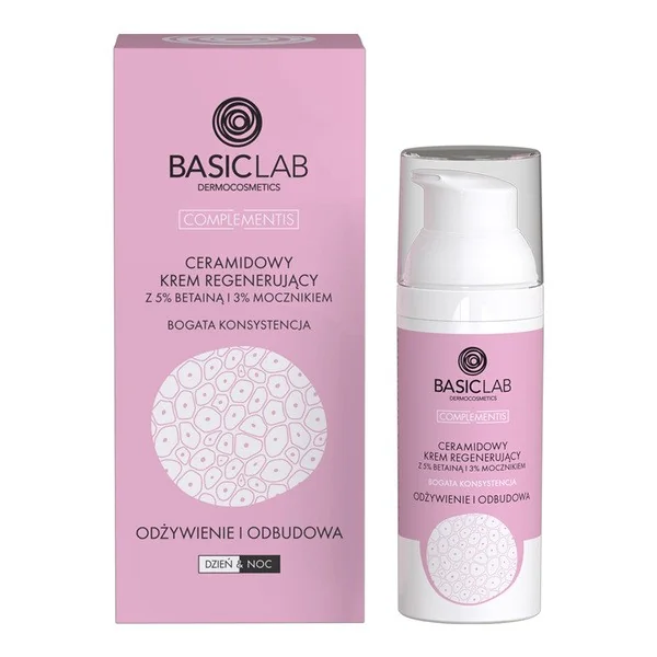 Ceramidowy krem regenerujący o bogatej konsystencji 50ml [BasicLab] - BasicLab