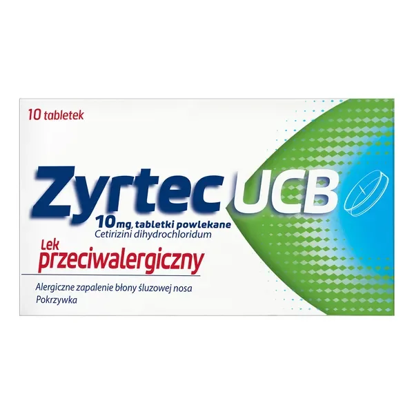 Cetyryzyna 10 mg 10 tabletek [Zyrtec UCB] - VEDIM