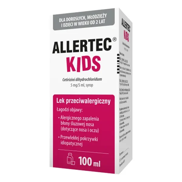 Cetyryzyna 5 mg/5 ml 100 ml [Allertec Kids] - Allertec