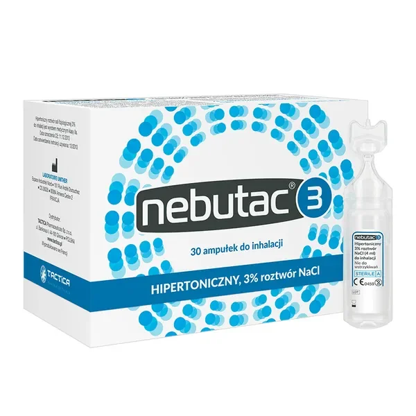 Chlorek sodu 3% roztwór do inhalacji 4ml 30 ampułek [Nebutac] - Nebutac
