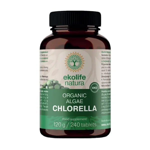 Chlorella 500 mg 240 tabletek [Ekolife Natura] - Ekolife Natura