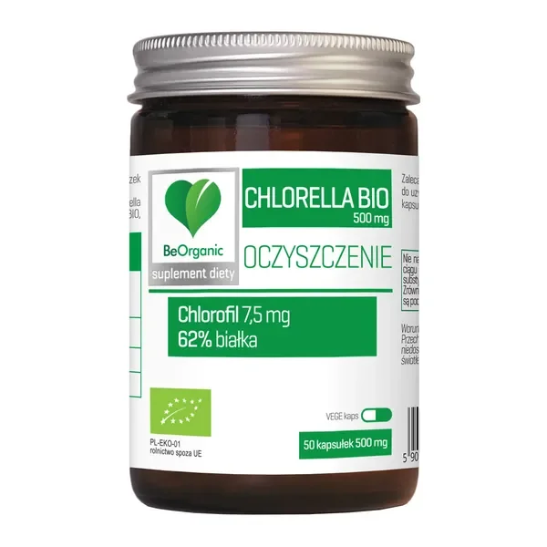 Chlorella Bio 500 mg 50 kapsułek [BeOrganic] - BeOrganic