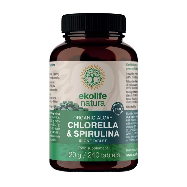 Chlorella & Spirulina 240 tabletek [Ekolife Natura] - Ekolife Natura