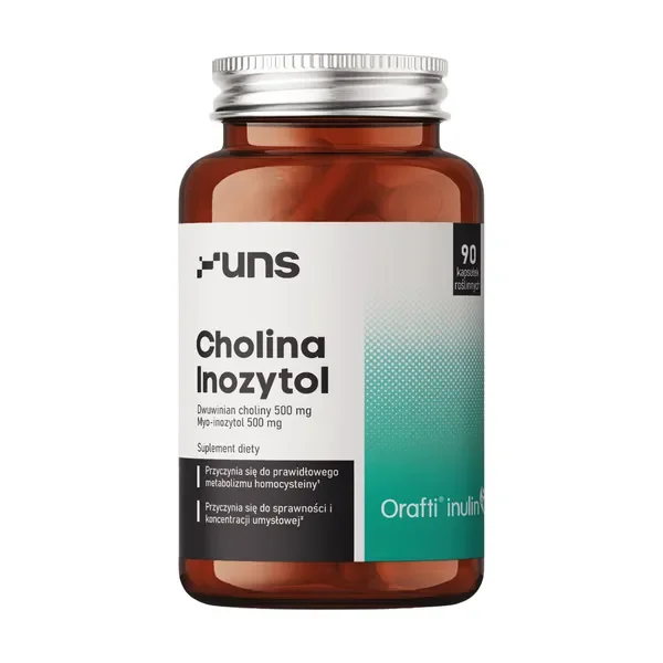 Cholina 500mg + Inozytol 500mg 90 kapsułek [Uns] - Uns