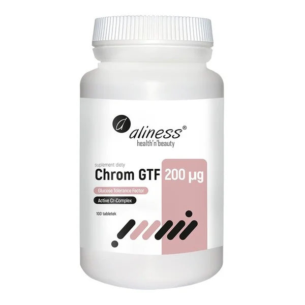 Chrom GTF 200 µg 100 tabletek [Aliness] - Aliness Health'N'Beauty