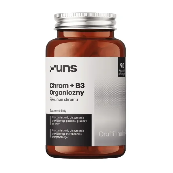 Chrom Organiczny + B3 200 µg 90 kapsułek [UNS] - UNS