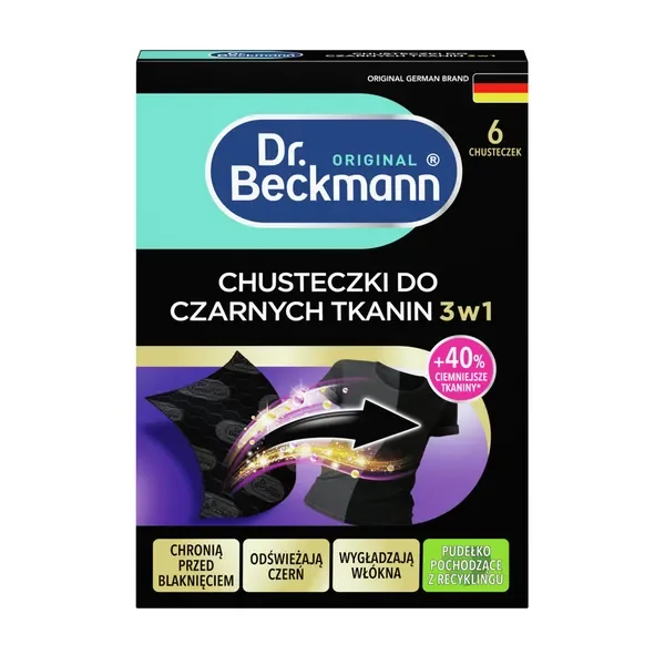 Chusteczki do tkanin czarnych 6 szt. [Dr. Beckmann] - Dr. Beckmann