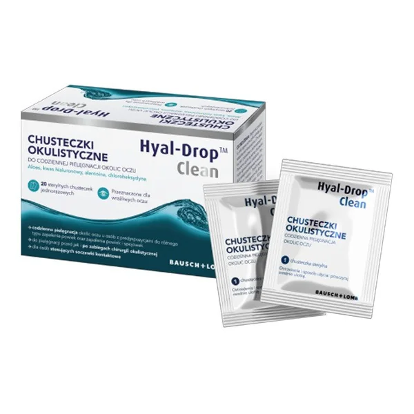 Chusteczki okulistyczne 20 szt [Hyal-Drop] - Hyal-Drop