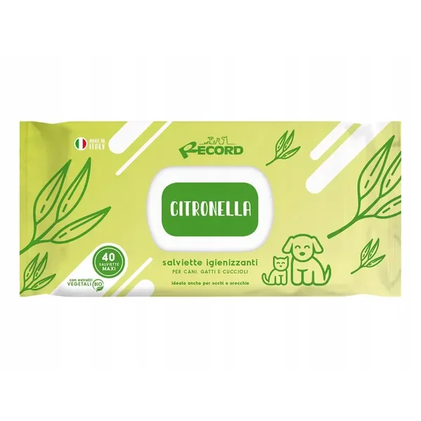 Chusteczki pielęgnacyjne z ekstraktem trawy cytrynowej 40 szt. [Record] - Record