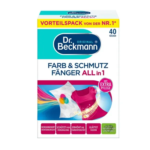 Chusteczki wyłapujące kolor i brud 3w1 40 szt. [Dr. Beckmann] - Dr. Beckmann