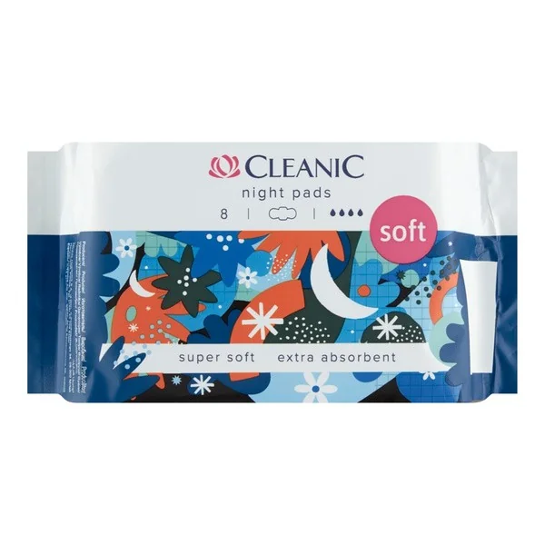 Cleanic Soft Night podpaski higieniczne 8 szt. - Cleanic