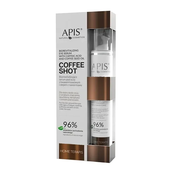 Coffee Shot biorewitalizujące serum pod oczy z kwasem kawowym i olejem z nasion kawy 10ml [Apis] - Apis
