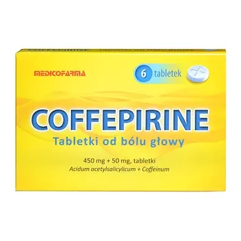 Coffepirine Tabletki od bólu głowy 450 mg+50 mg 6 szt [MARCMED] - MARCMED