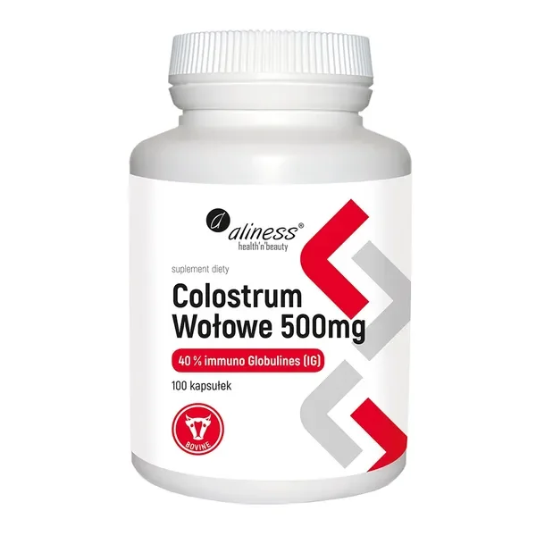Colostrum 500 mg 100 kapsułek [Aliness] - Aliness Health'N'Beauty