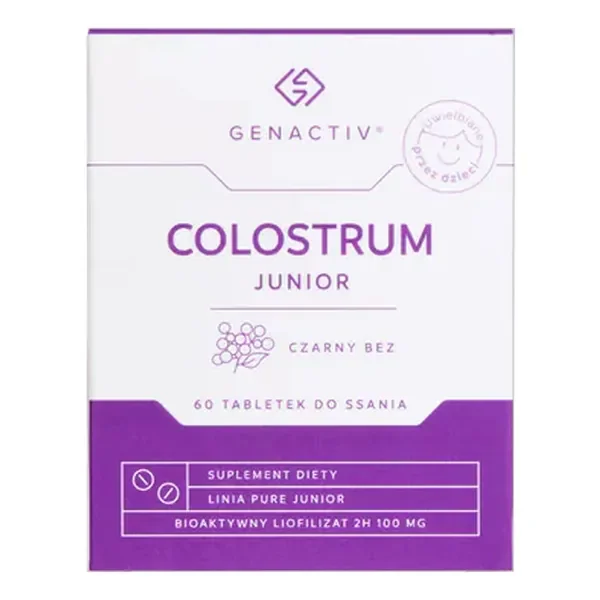 Colostrum Junior Czarny Bez 60 tabletek [Genactiv] - Genactiv