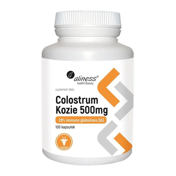 Colostrum Kozie 500 mg 100 kapsułek [Aliness] - Aliness Health'N'Beauty
