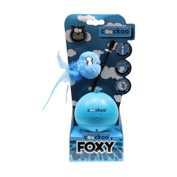 Coockoo Foxy Magic Ball zabawka interaktywna dla kota niebieski 1 szt. - Coockoo