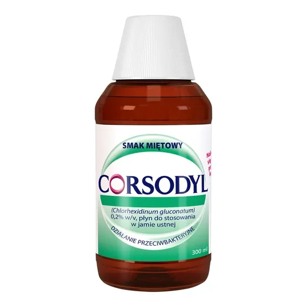 Corsodyl 0,2% płyn do płukania jamy ustnej 300 ml [GLAXOSMITHKLINE] - GLAXOSMITHKLINE CONSUMER HEALTHCARE