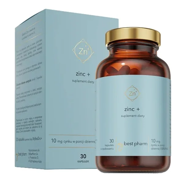 Cynk 10 mg 30 kapsułek [MyBest] - MyBest