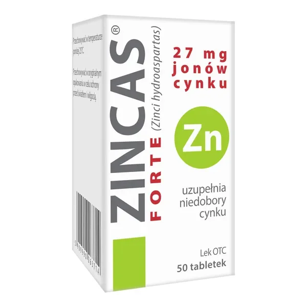 Cynk 27 mg 50 tabletek [Zincas] - Zincas