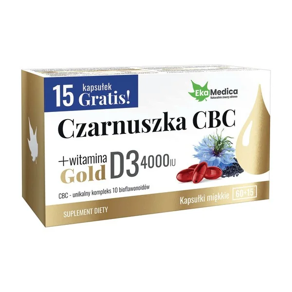 Czarnuszka CBC Gold 500mg 75 kapsułek [EkaMedica] - EkaMedica