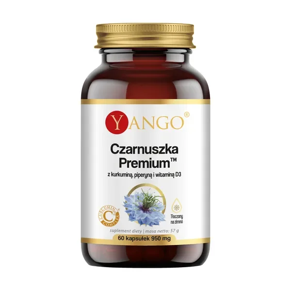 Czarnuszka Premium z kurkumą i witaminą D3 60 kapsułek [Yango] - Yango