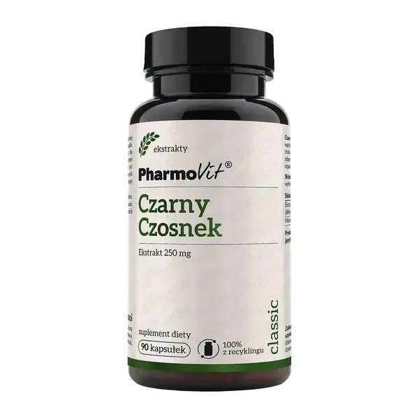 Czarny czosnek ekstrakt 4:1 250 mg 90 kapsułek [Pharmovit] - Pharmovit