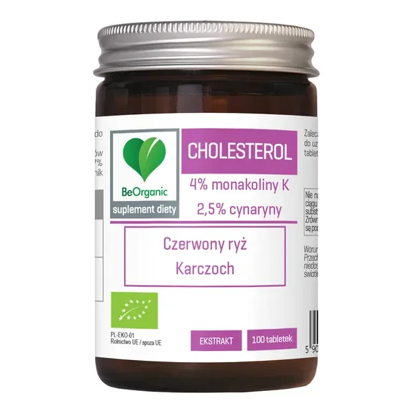 Czerwony ryż fermentowany + Karczoch 100 tabletek [BeOrganic] - BeOrganic