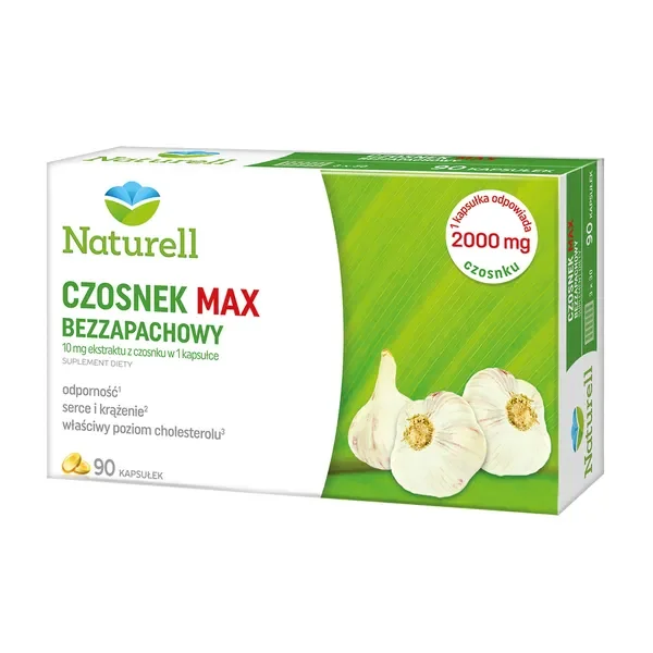 Czosnek Max Bezzapachowy 10 mg 90 kapsułek [Naturell] - Naturell