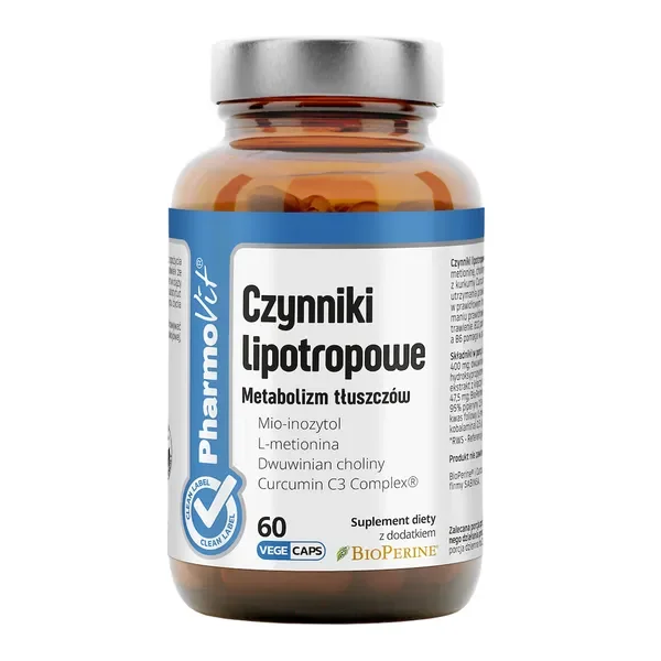 Czynniki lipotropowe Metabolizm tłuszczów 60 kapsułek [Pharmovit Clean Label] - Pharmovit Clean Label