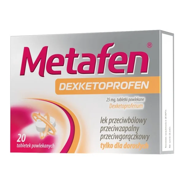 Deksketoprofen 25 mg 20 tabletek [Metafen] - Metafen