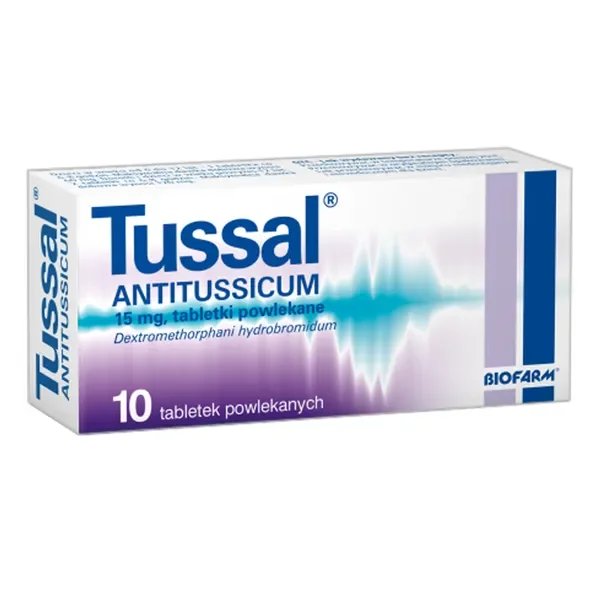 Dekstrometorfan 15 mg 10 tabletek [Tussal] - Tussal